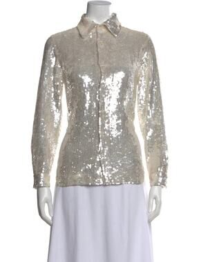 Ashish Patterned Long Sleeve Top - XS
